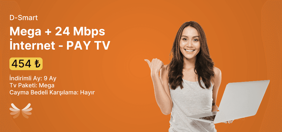 Mega + 24 Mbps İnternet - PAY TV 