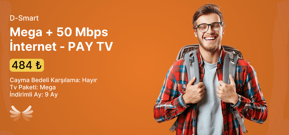 Mega + 50 Mbps İnternet - PAY TV 