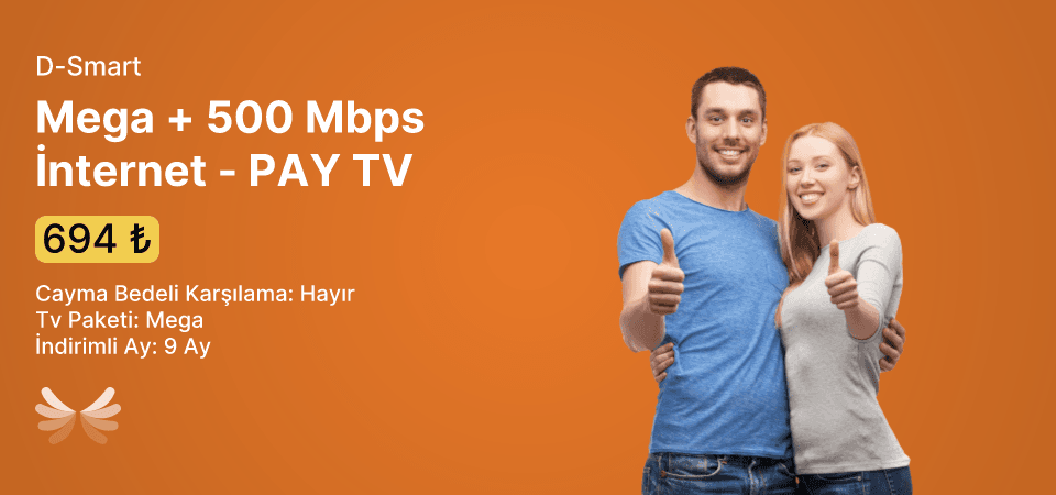 Mega + 500 Mbps İnternet - PAY TV 