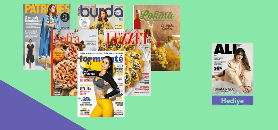 HOBİ, SPOR & YEMEK GECİKMELİ DERGİ PAKETİ