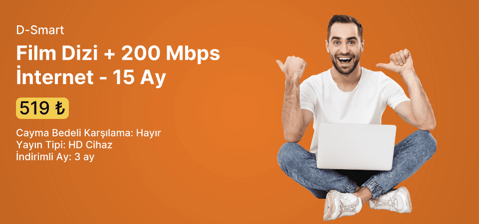 Film Dizi + 200 Mbps İnternet - 15 Ay