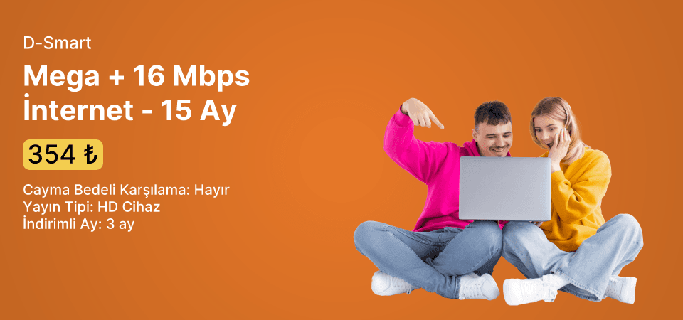 Mega + 16 Mbps İnternet - 15 Ay