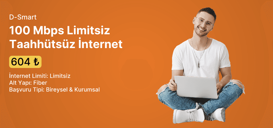 100 Mbps Limitsiz Taahhütsüz İnternet