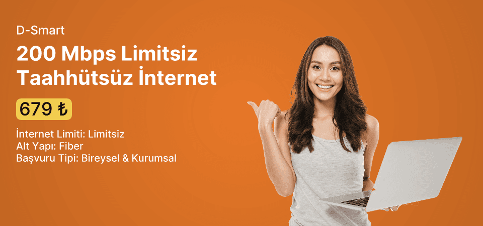 200 Mbps Limitsiz Taahhütsüz İnternet