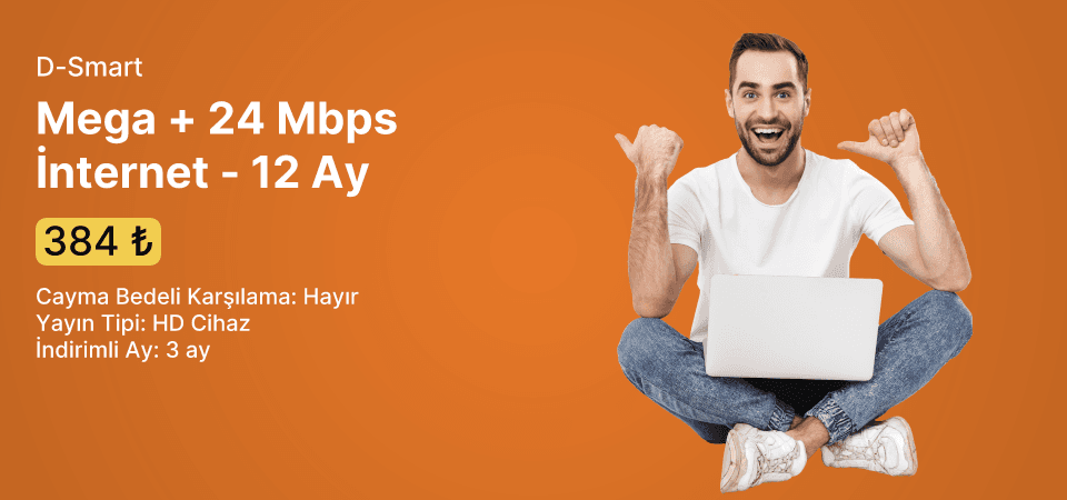 Mega + 24 Mbps İnternet - 12 Ay