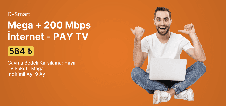 Mega + 200 Mbps İnternet - PAY TV 