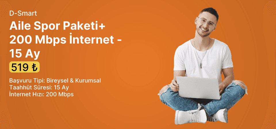 Aile Spor Paketi+ 200 Mbps İnternet - 15 Ay