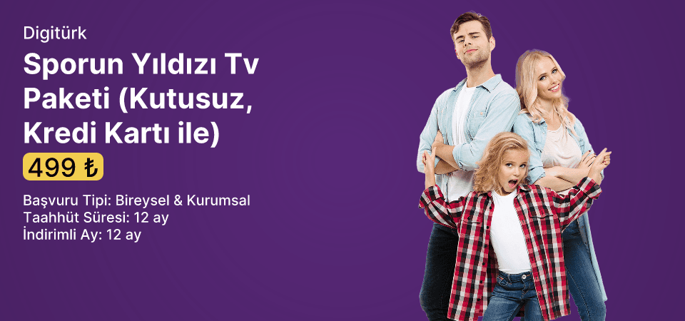 Sporun Yıldızı Tv Paketi (Kutusuz, Kredi Kartı ile)