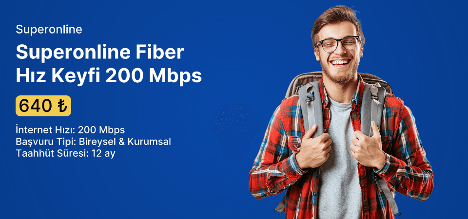 Superonline Fiber Hız Keyfi 200 Mbps 