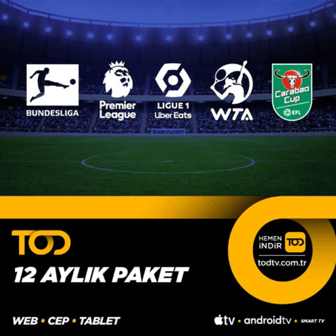 12 Aylık Spor Extra+ Paketi – 4 Ekran (Web+ Cep+ Tablet + Smart Tv+ Apple TV)