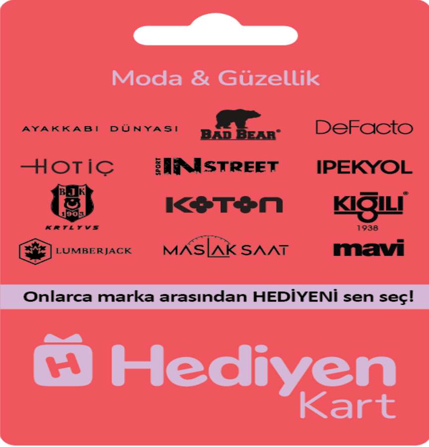 Hediyen Kart – Moda&Güzellik 1000 TRY