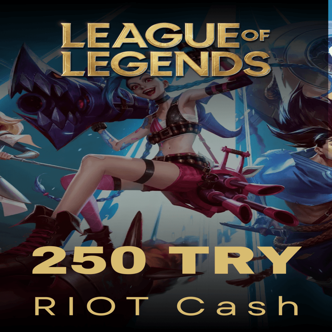 League of Legends 250 TRY RIOT Cash (1380 RP)