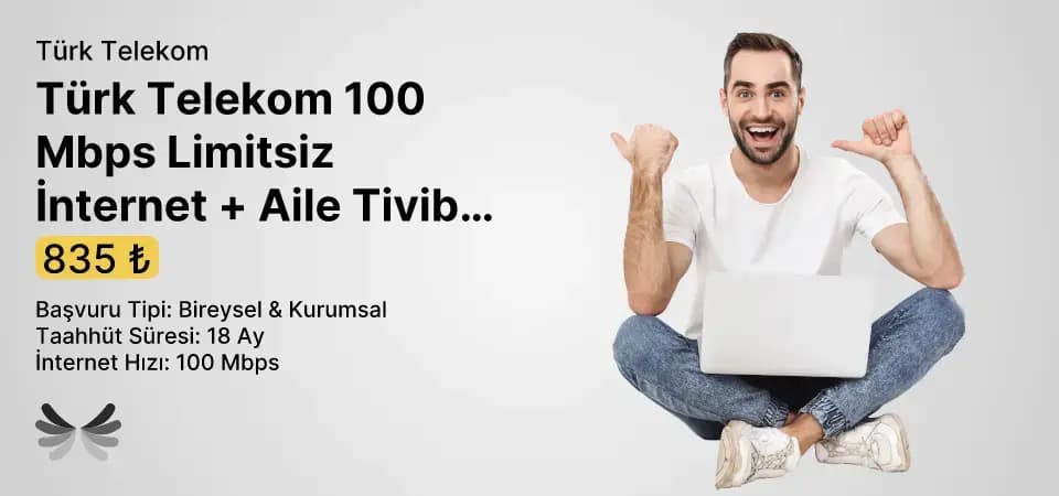Türk Telekom 100 Mbps Limitsiz İnternet + Aile Tivibu Paketi